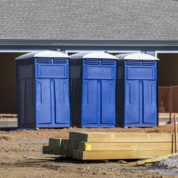 how can i report damages or issues with the porta potties during my rental period in Albion